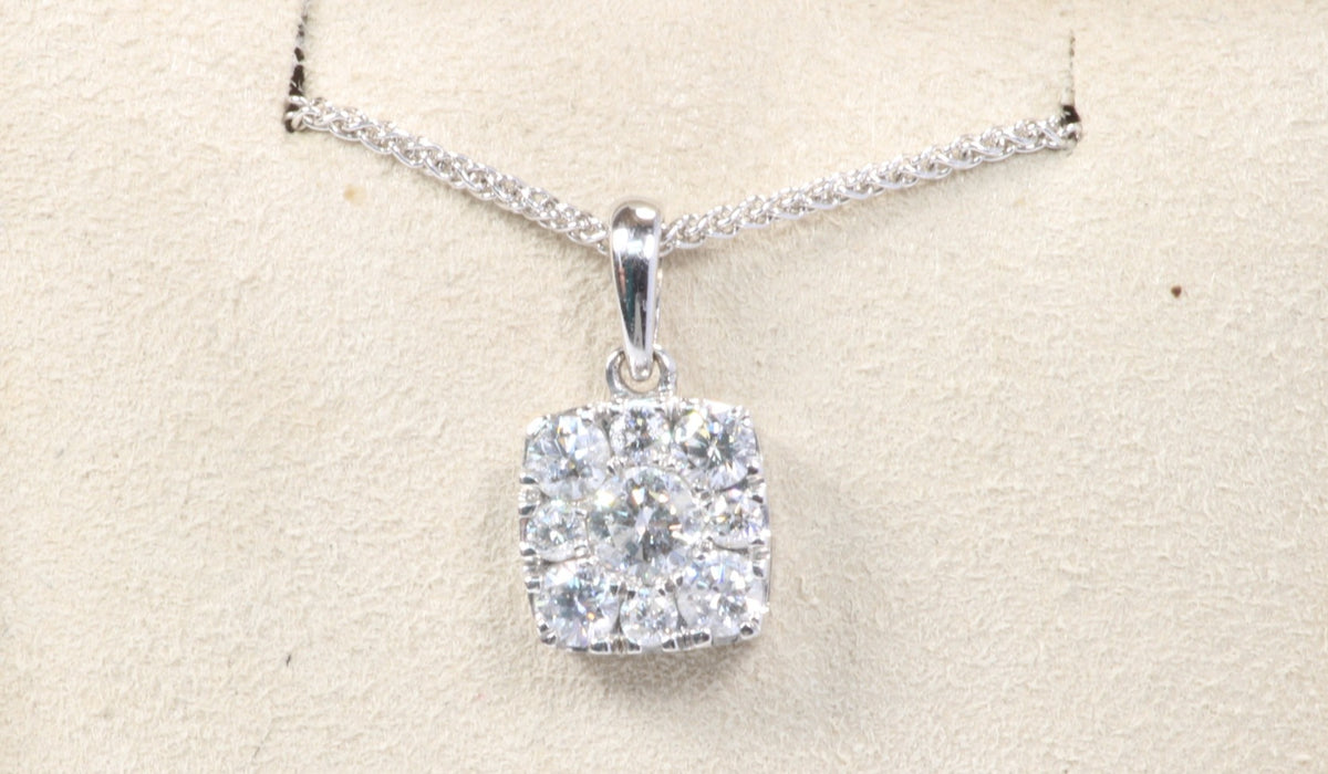 14K WHITE GOLD DIAMOND PENDANT Bass Fine Jewelry