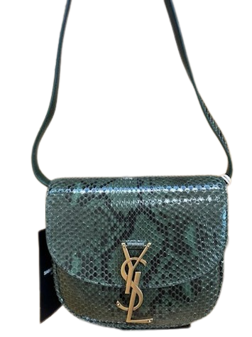 YVES SAINT LAURENT Kaia Small Snakeskin Embossed Leather Crossbody Bag