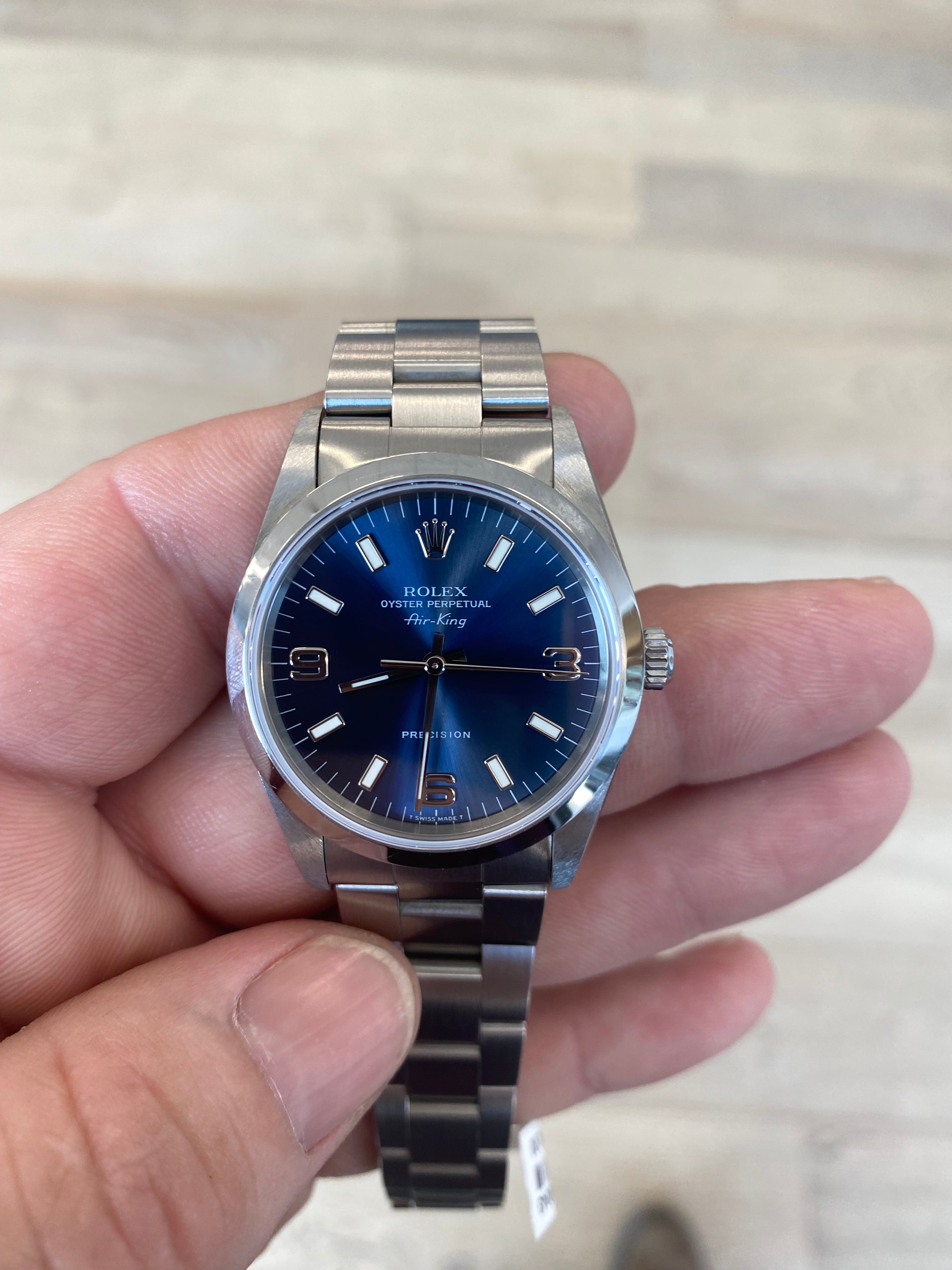 Blue dial air king Clearance